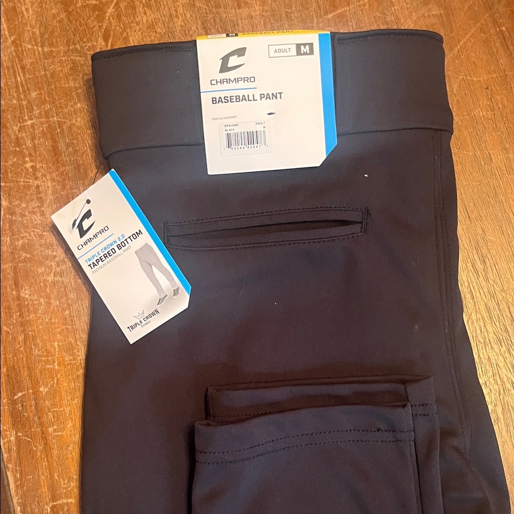 Champro Men's Black Baseball Pants - new with tags!